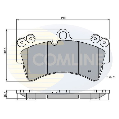 Brake pads set for audi - for, 4l