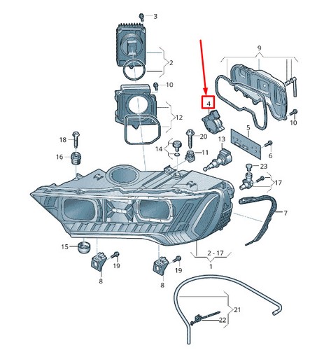 Audi front headlight fan - audi,